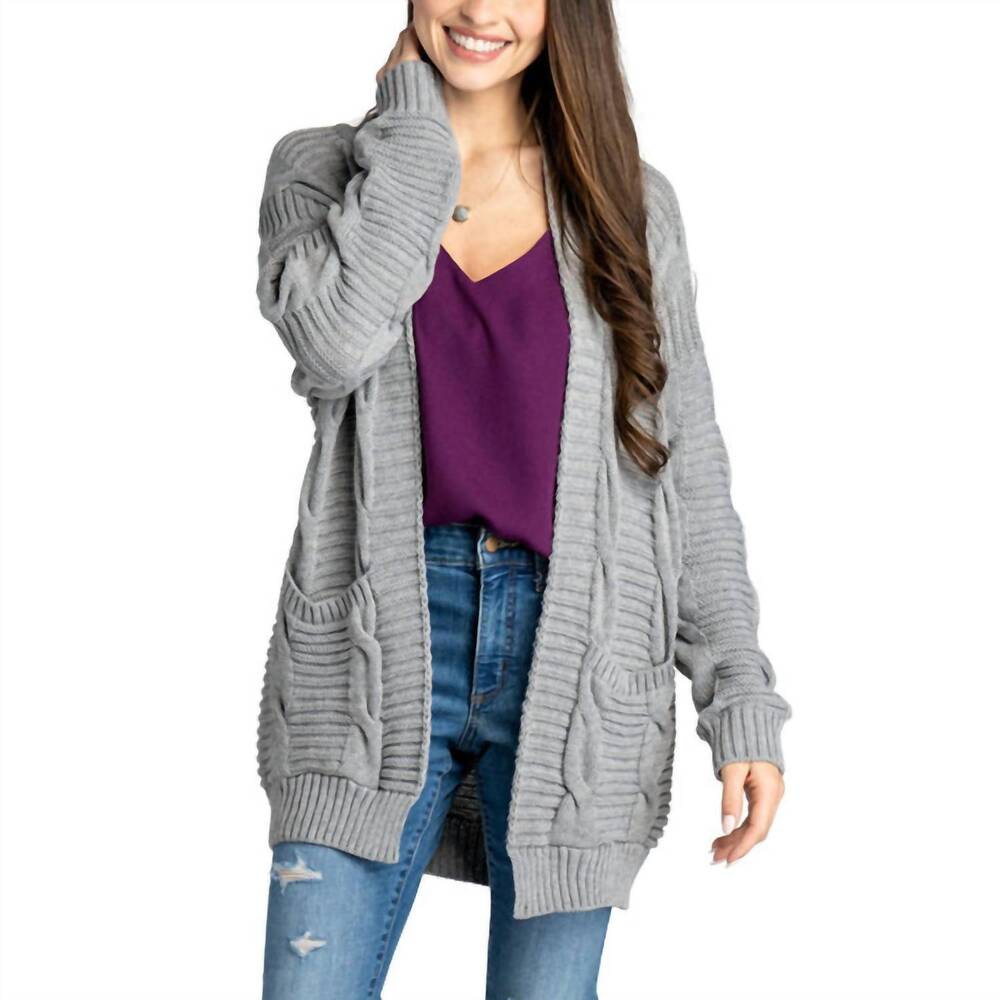 NEW ALLTHREADS women's aspen cardigan in gray